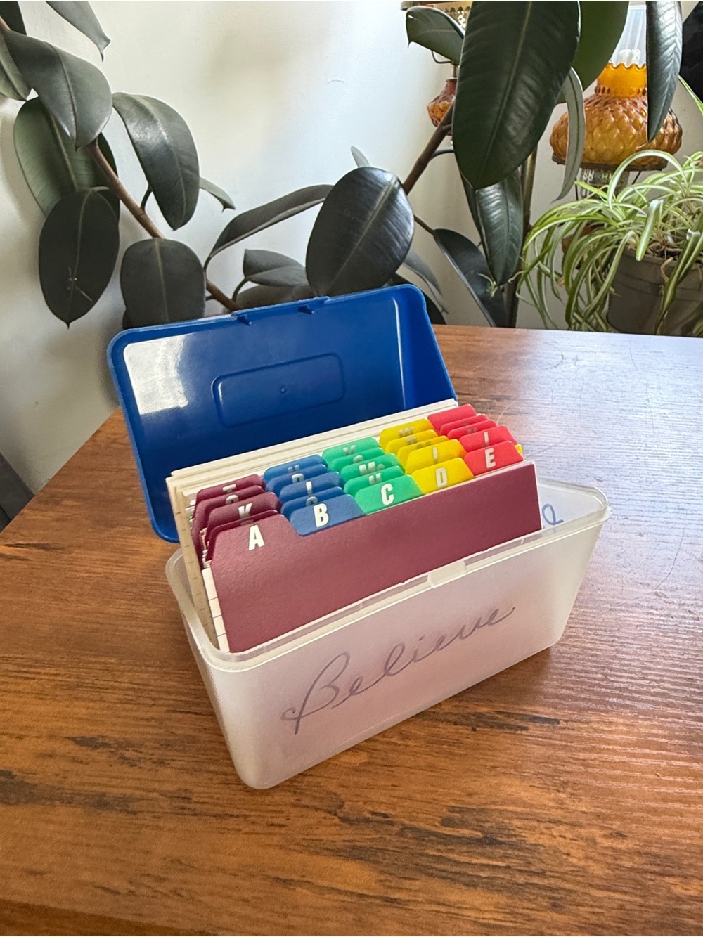 Colorful Alphabet Index Card Box - Multicolor vintage